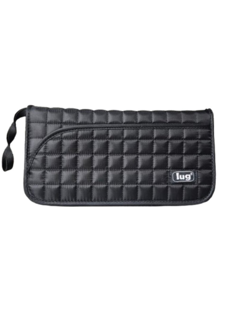 Lug Black Quilted Zippered Travel Wallet Wristlet